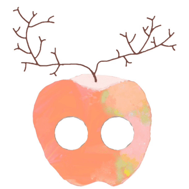 button apple with a stag crown